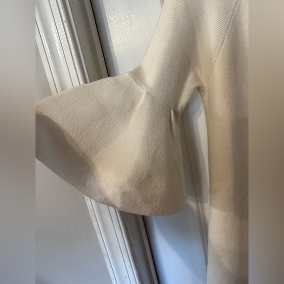 Anthropologie Month Women’s Ivory Chester Bell Sleeve Dress - Size Medium - Picture 3 of 6